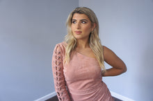 Endless Rose Faux-Suede One-Sleeve Dress