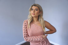 Endless Rose Faux-Suede One-Sleeve Dress