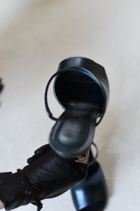 Fendi First Metallic Heel Slide Sandals