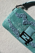Fendi Re-Edition Turquoise Stone/Bead Baguette