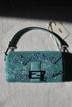 Fendi Re-Edition Turquoise Stone/Bead Baguette