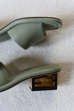 Fendi Cutout Metal Block-Heel Padded Leather Sandals