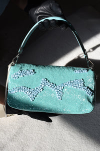 Fendi Re-Edition Turquoise Stone/Bead Baguette