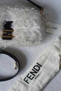 Fendi Fur Effect Mohair Wool Medium Baguette