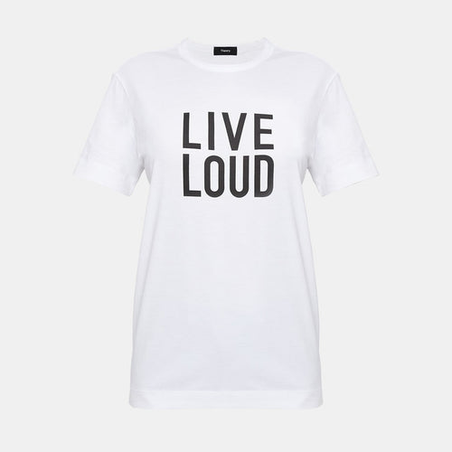 Theory X Prinkshop Live loud white tee