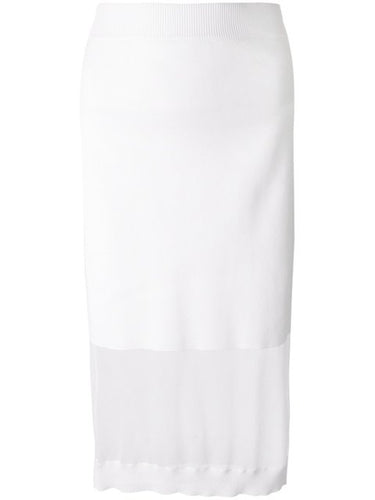 MCQ Alexander Mcqueen sheer panel fitted knit skirt
