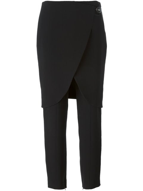 Giorgio Armani Women's Black Silk Cady Skirt Pants