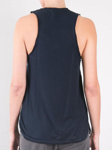 CUPRO RIB BACK TANK / NAVY