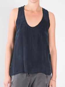 CUPRO RIB BACK TANK / NAVY