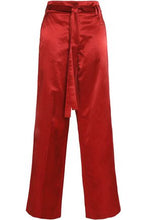 HELMUT LANG Belted satin like wide-leg pants