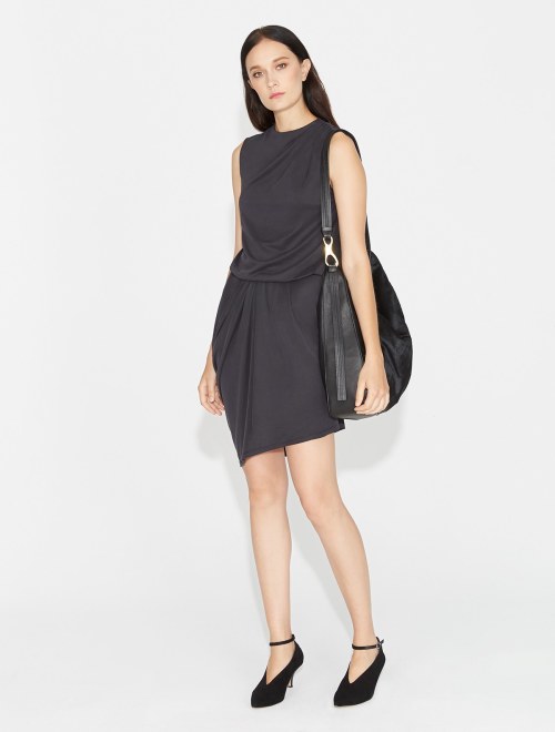 halston jersey dress 1970s Halston Black Label Couture Jersey Dress