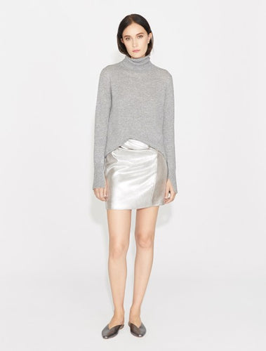 Halston Heritage METALLIC DRAPED MINI SKIRT