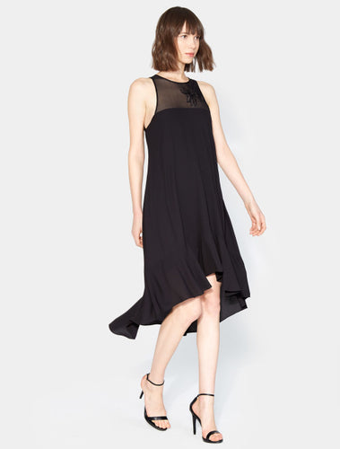 Halston Heritage Embroidered Flowy Dress