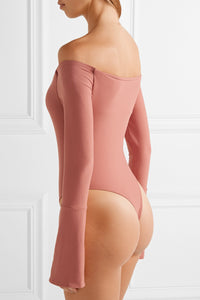 Alix Baxter bell-sleeve stretch-jersey bodysuit