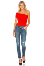 Alix Hewes Red Bodysuit
