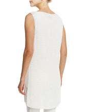 Loro Piana Tobago Knit Linen-Silk Tunic in Optical White