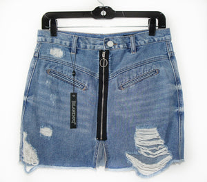 BlankNYC denim zip up skirt