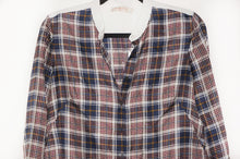 Tory Burch Cora Milano Tartan Plaid Silk Shirtdress