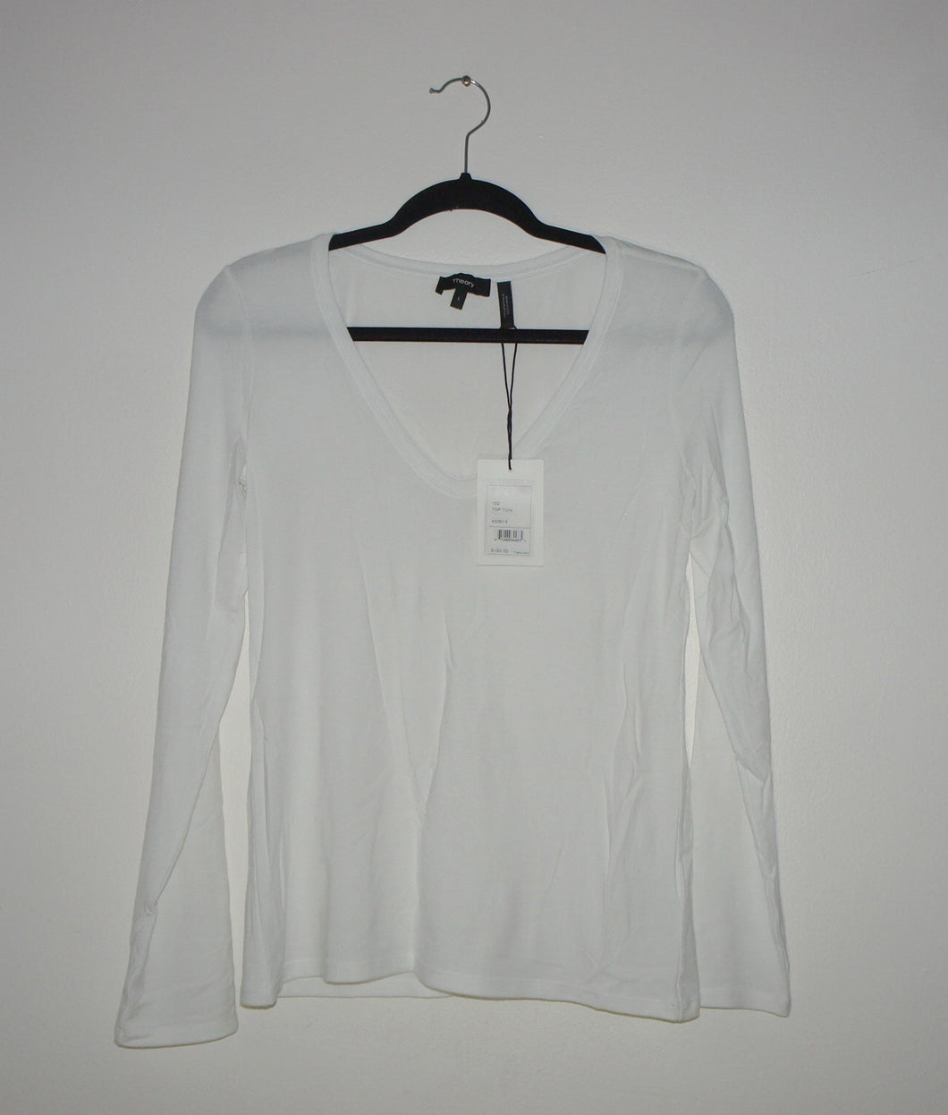 Theory white Jehane Ribbed Shirt