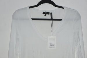 Theory white Jehane Ribbed Shirt