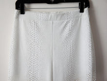 Twenty perforated off white wide leg pants