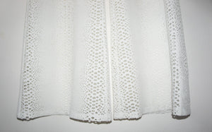 Twenty perforated off white wide leg pants