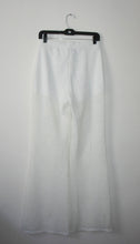 Twenty perforated off white wide leg pants