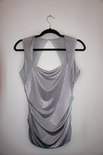 Cache silver sleeveless top