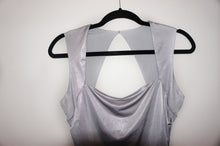 Cache silver sleeveless top