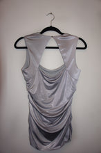 Cache silver sleeveless top