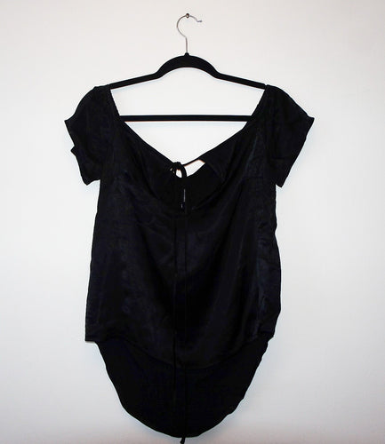 State of being black viscose top