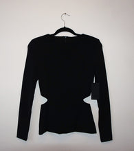La Pina black cutout long sleeve top
