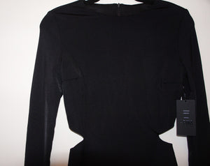 La Pina black cutout long sleeve top