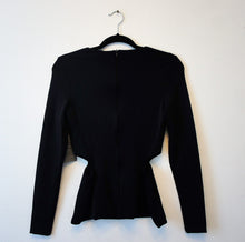 La Pina black cutout long sleeve top
