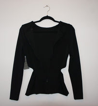 La Pina black cutout long sleeve top