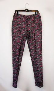 Maggy Frances pink floral wide leg pants