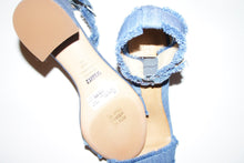 Schutz "Taisa" denim low heels sandals