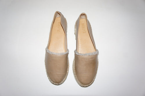 Schutz beige espadrille loafers