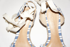 Schutz Women's Blue "Ortiz" wedges