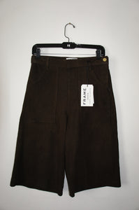 Frame denim suede high-rise culottes