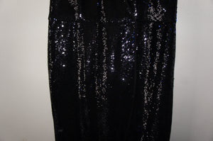 Halston Heritage Satin-trimmed sequined wrap dress