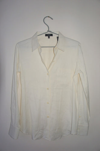 Theory weylend tierra white shirt
