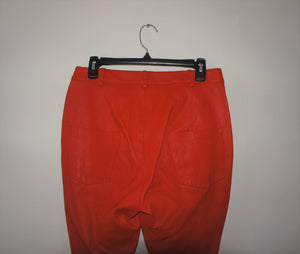 Helmut Lang leatherette stretch plunge pants