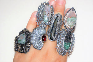 Semi-precious stone | Silver ring from Armenia