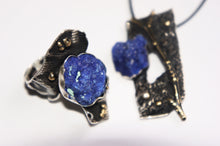 Blue stone | Silver ring | Pendant set
