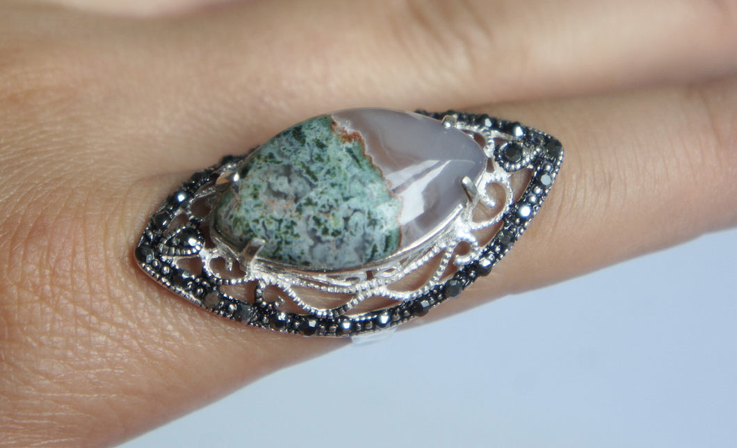 Semi-precious stone | Silver ring from Armenia