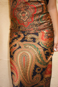 Floor length halter dress by Lavan