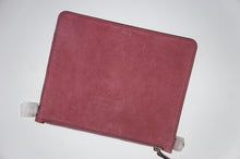 Theory Transformer Claret linden leather clutch