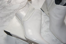 Jeffrey Campbell white patent leather booties