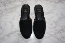 Newbark black wool Liza mules